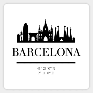 BARCELONA SPAIN BLACK SILHOUETTE SKYLINE ART Sticker